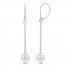 Cultured Pearl Dangle Earrings Sterling Silver