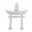 Japanese Torii Gate Charm Sterling Silver