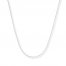 Cable Chain Necklace 14K White Gold 20" Length