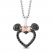 Disney Treasures Minnie Mouse Heart Necklace 1/5 ct tw Diamonds 10K Rose Gold Sterling Silver