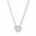 Heart Necklace 1 ct tw Diamonds 14K White Gold