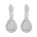 Diamond Teardrop Earrings 1/3 ct tw Round-cut 10K White Gold