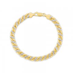 Men's Mariner Link Bracelet 10K Yellow Gold 8.5"