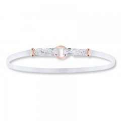 Bangle Bracelet Sterling Silver 14K Rose Gold