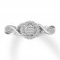 Diamond Fashion Ring 1/5 Carat tw 10K White Gold