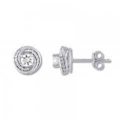 Diamond Earrings 1/4 ct tw Round-cut 10K White Gold