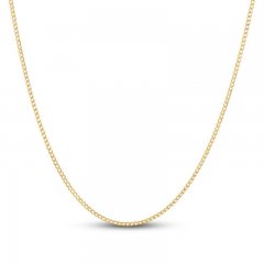 Men's Solid Curb Chain Necklace 14K Yellow Gold 18"