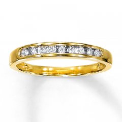 Diamond Band 1/10 carat tw Round-cut 10K Yellow Gold