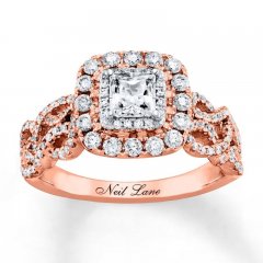 Neil Lane Diamond Engagement Ring 1-1/8 ct tw 14K Two-Tone Gold