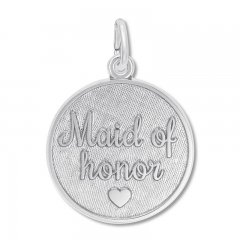 Maid of Honor Charm Sterling Silver