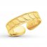 Leaf Design Toe Ring 14K Yellow Gold