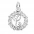 Letter C Charm Sterling Silver