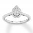 Diamond Engagement Ring 1/4 ct tw Round-cut 10K White Gold