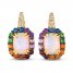 Le Vian Multi-Gemstone Earrings 1/10 ct tw Diamonds 14K Honey Gold