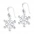 Snowflake Earrings Sterling Silver