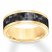 8mm Wedding Band Yellow Tungsten Carbide