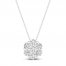 Diamond Fashion Necklace 1/5 ct tw Round-cut 10K White Gold 18"