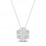 Diamond Fashion Necklace 1/5 ct tw Round-cut 10K White Gold 18"