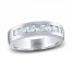 Men's THE LEO Ideal Cut Diamond Wedding Band 1 ct tw 14K White Gold