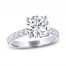 THE LEO Legacy Lab-Created Diamond Engagement Ring 3-1/2 ct tw Round-cut 14K White Gold