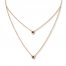 Black Diamond Choker Necklace 1/3 ct tw 10K Yellow Gold