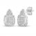 Diamond Fashion Earrings 1/3 ct tw Round-cut 10K White Gold