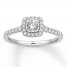 Diamond Engagement Ring 1/2 ct tw Round-cut 10K White Gold