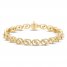 Encircled by Love Diamond Line Bracelet 1 ct tw Round-cut 10K Yellow Gold 7.25"