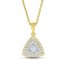 Diamond Necklace 1/3 ct tw Round-cut 10K Yellow Gold 18"