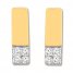 Diamond Bar Earrings 1/10 ct tw Round-cut 10K Yellow Gold