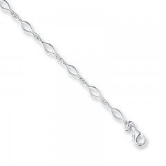 Sterling Silver Bracelet Oval Loop Chain