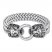 Men's Link Chain & Lion Head Bracelet Stainless Steel