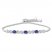 Lab-Created Sapphire Infinity Bolo Bracelet Sterling Silver