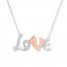 Love Necklace 1/8 ct tw Diamonds 10K Two-Tone Gold