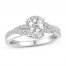 Diamond Engagement Ring 7/8 ct tw Round-cut 14K White Gold