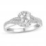 Diamond Engagement Ring 7/8 ct tw Round-cut 14K White Gold