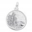 Mountain Scene Charm Sterling Silver