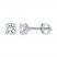 Solitaire Earrings 1 ct tw Diamonds 14K White Gold