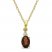 Garnet and Diamond Accent Necklace 10K Yellow Gold