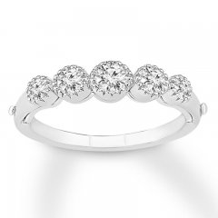 "True Love" Diamond Ring 3/8 ct tw Round-cut 10K White Gold