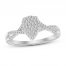 Diamond Promise Ring 1/6 ct tw Round-cut 10K White Gold