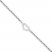 Heart Anklet 14K White Gold