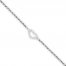 Heart Anklet 14K White Gold