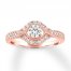 Diamond Engagement Ring 1/2 ct tw Round-cut 14K Rose Gold