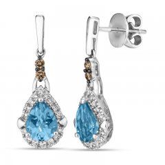 Le Vian Blue Topaz Earrings 3/8 ct tw 14K Vanilla Gold