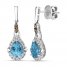 Le Vian Blue Topaz Earrings 3/8 ct tw 14K Vanilla Gold