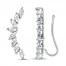 Earring Climbers 1/20 ct tw Diamonds Sterling Silver