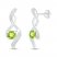 Peridot & Diamond Earrings 1/20 ct tw 10K White Gold