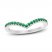 Lab-Created Emerald Chevron Ring Sterling Silver