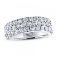 Leo Diamond Anniversary Ring 2 ct tw Round-cut 14K White Gold